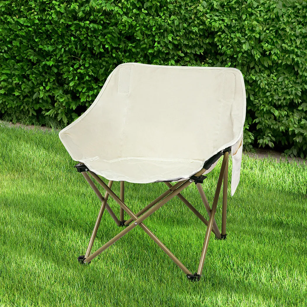 Folding Camping Moon Chair Lightweight - Beige