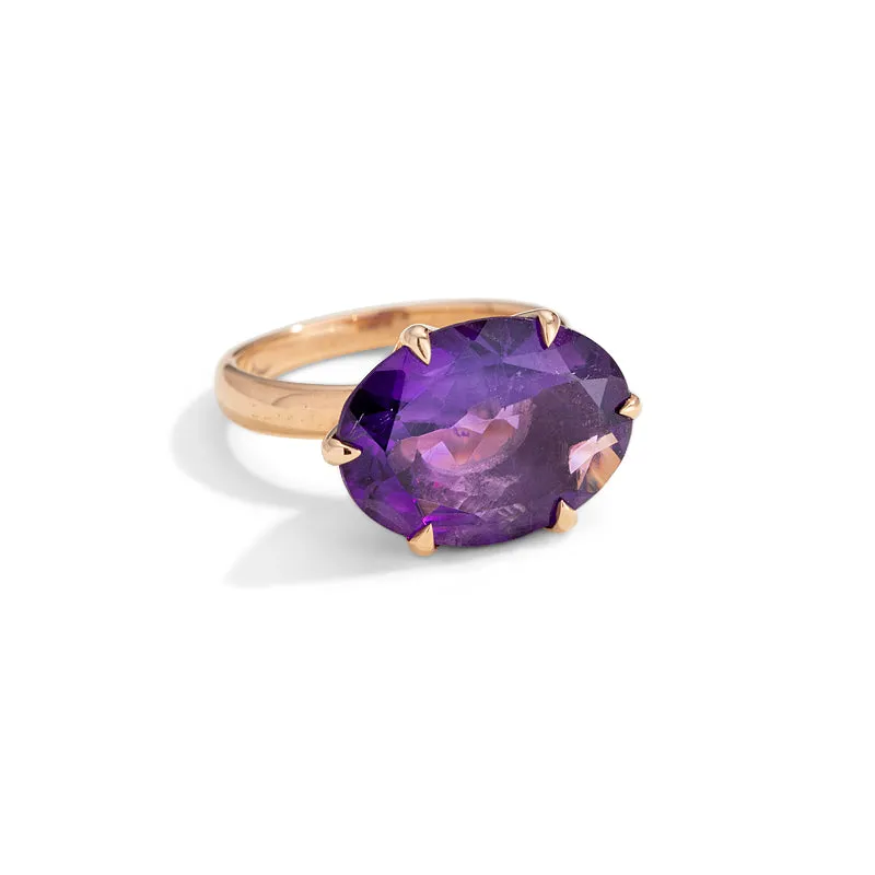 Gigi Ring, Amethyst, 9kt Rose Gold