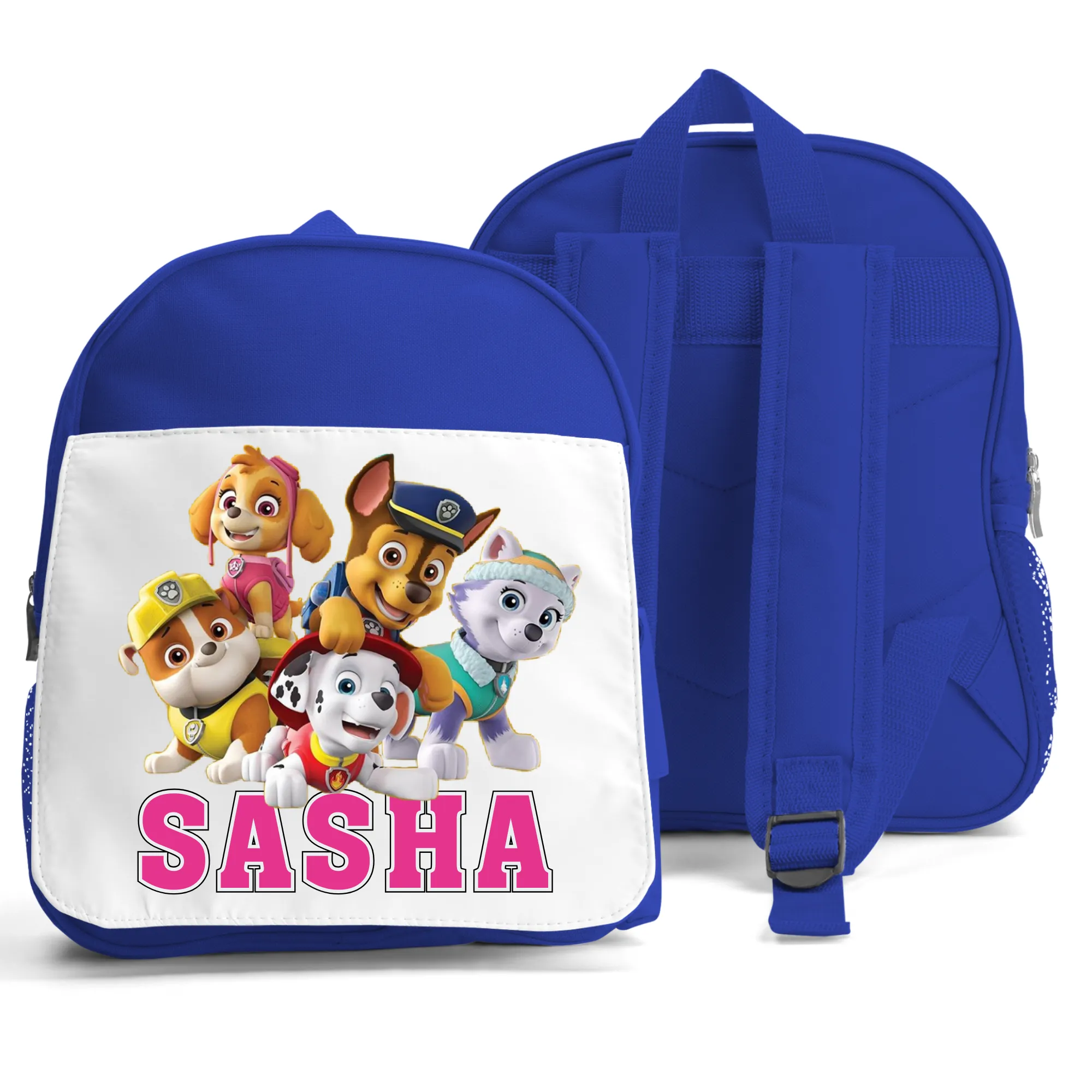 Girls' Paw Patrol Personalised Backpack with Adjustable Straps and Side Pockets