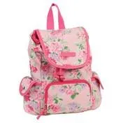 Girl's Pink Floral Print Mini Backpack