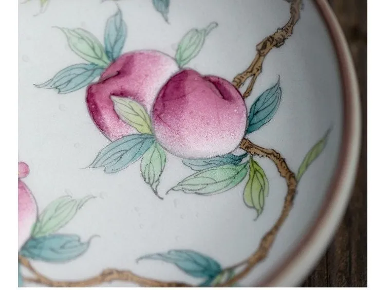 Gohobi Hand-painted Peach Tea Cup