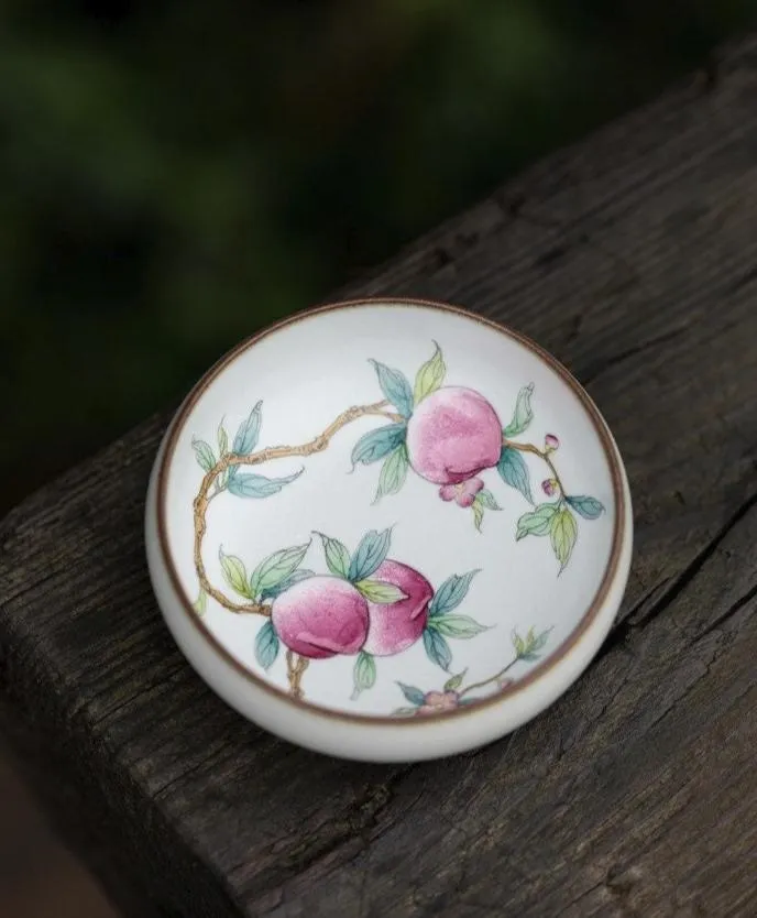 Gohobi Hand-painted Peach Tea Cup