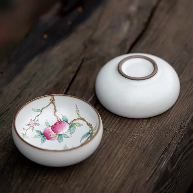 Gohobi Hand-painted Peach Tea Cup