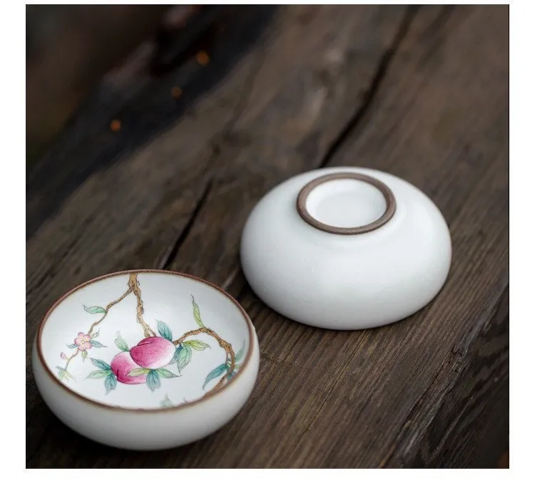 Gohobi Hand-painted Peach Tea Cup