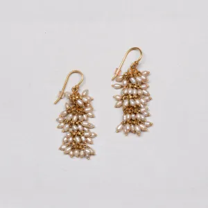 Gold Plated Earrings with Pearls