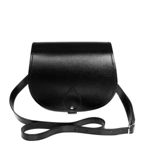 Handmade Leather Saddle Bag - Black