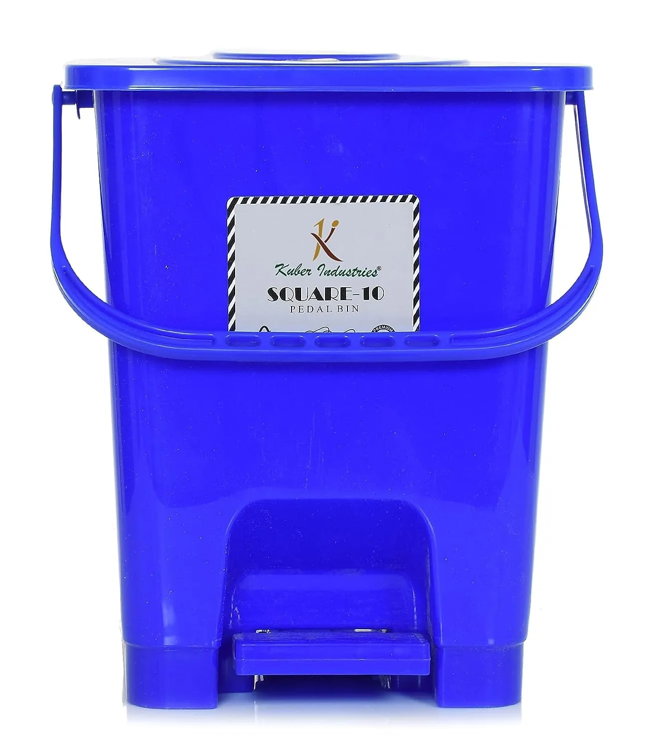 Heart Home Plastic Dustbin With Swing Lid, 12 Ltr., Pack of 2 (Blue)