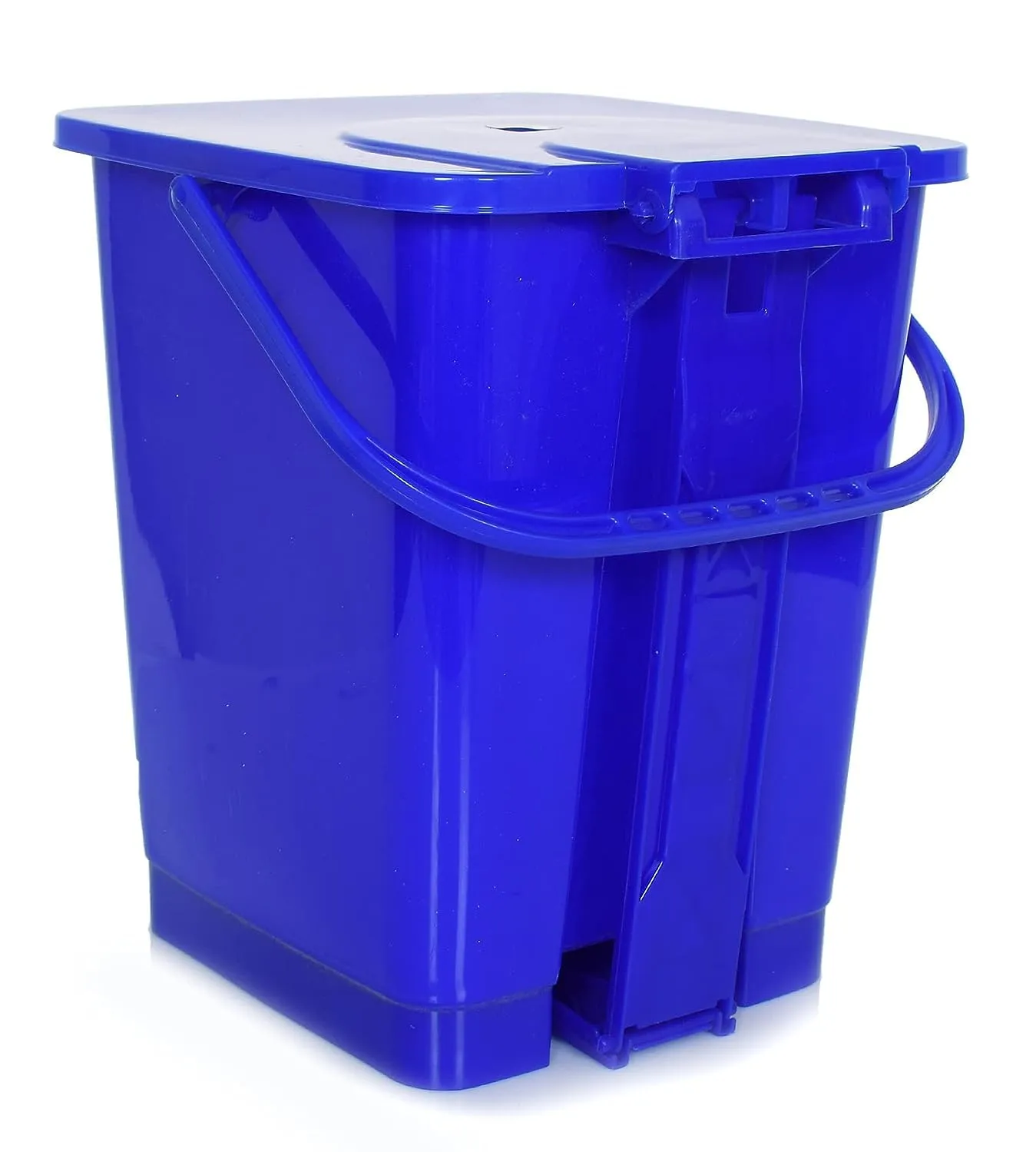 Heart Home Plastic Dustbin With Swing Lid, 12 Ltr., Pack of 2 (Blue)