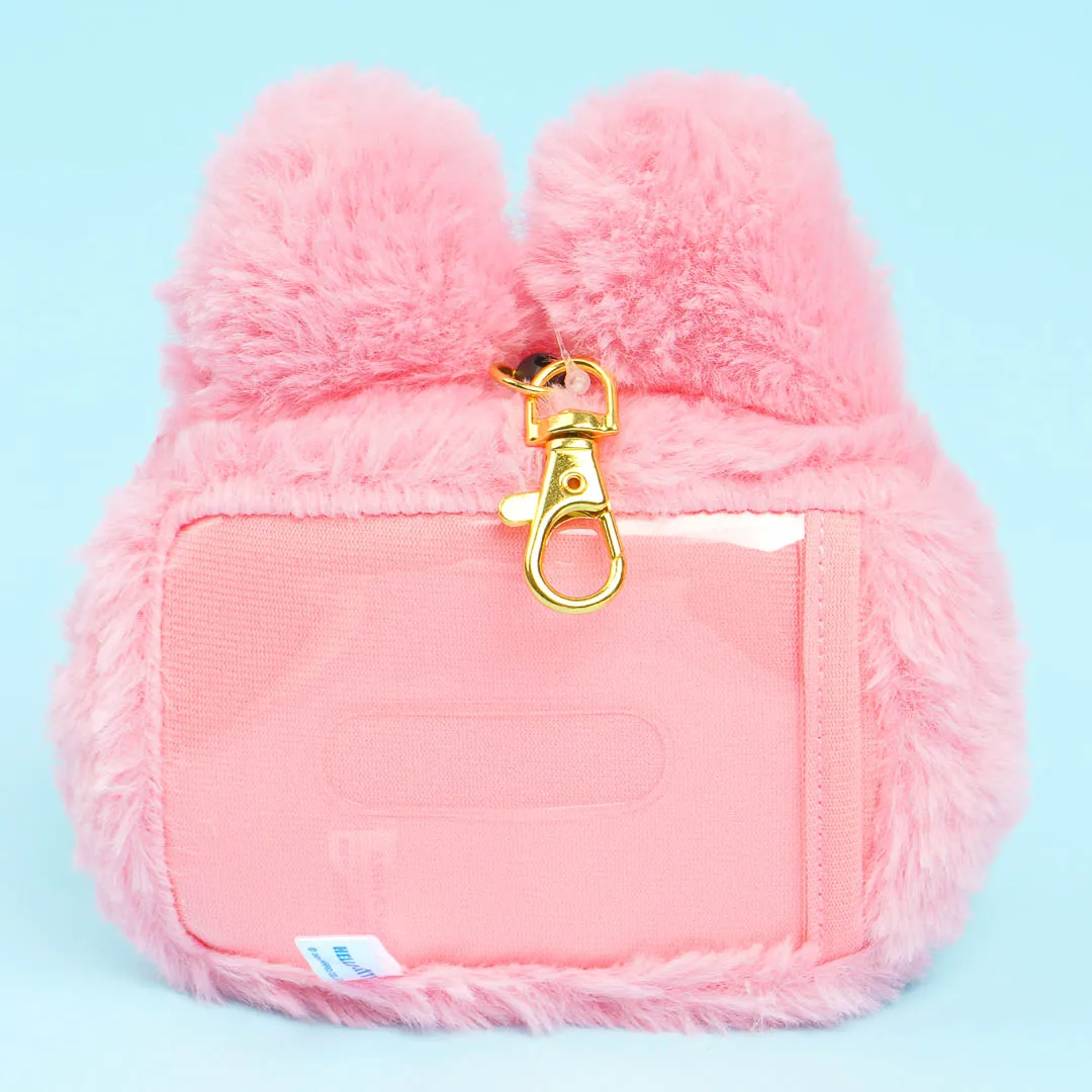 Hello Kitty Gradient Bunny Plushie Card Case & Charm - Pink