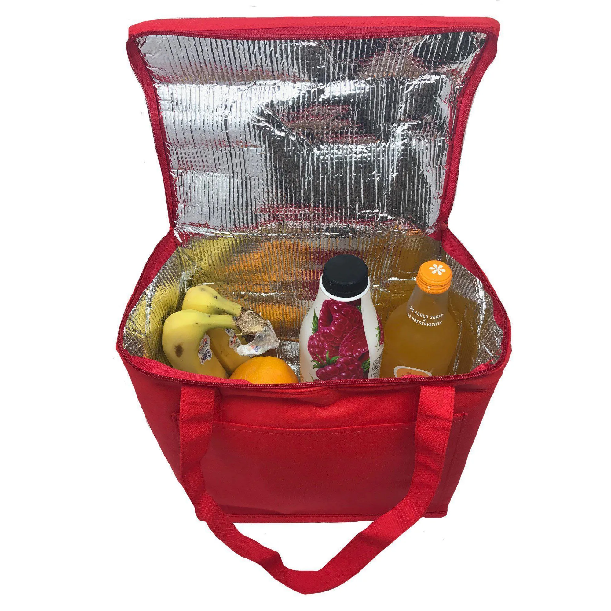 Insulated Cooler Lunch Box Bag With Foil Lining Food Water Drinks Picnic 11 X 10inch