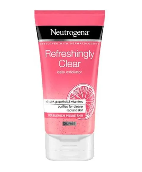 Johnson And Johnson Refreshingly Clear Pink Grapefruit Daily Exfoliator Scrub