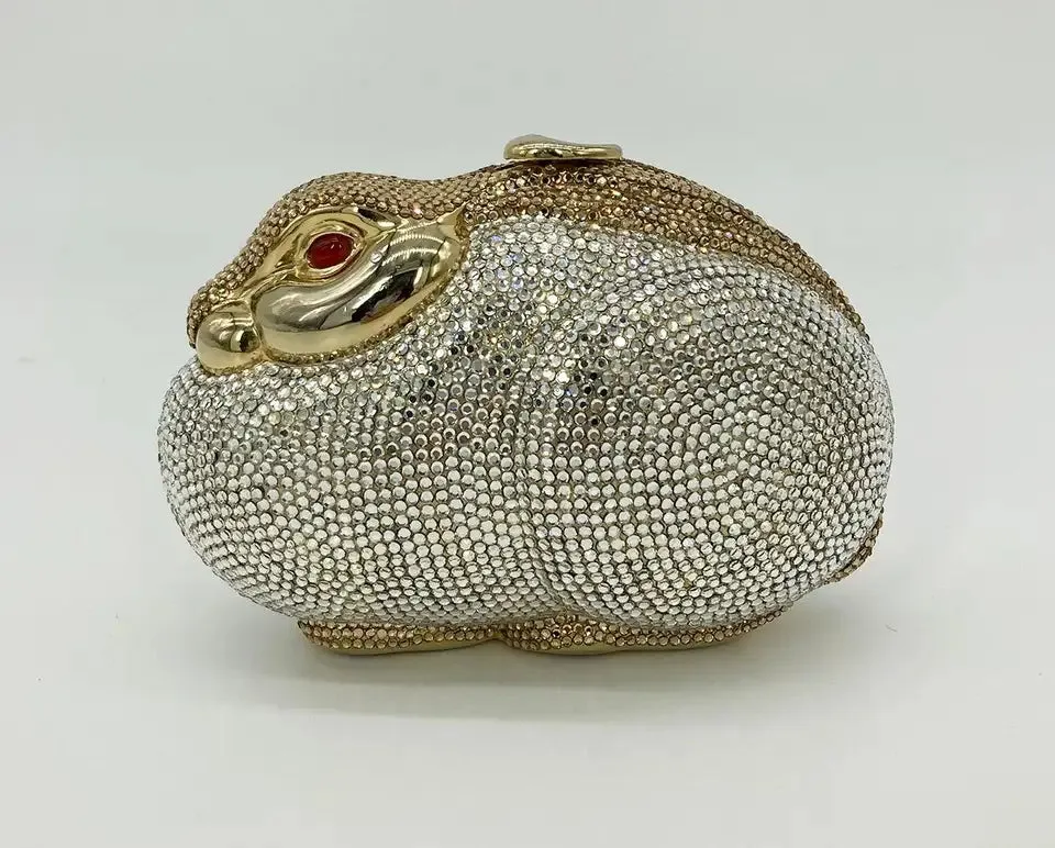 Judith Leiber Swarovski Crystal Rabbit Minaudiere