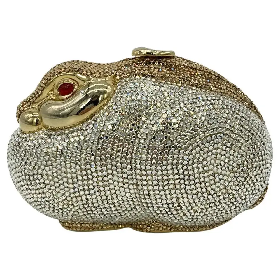 Judith Leiber Swarovski Crystal Rabbit Minaudiere