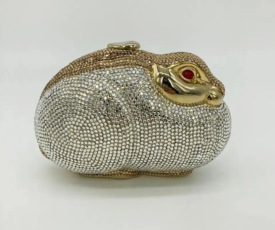 Judith Leiber Swarovski Crystal Rabbit Minaudiere