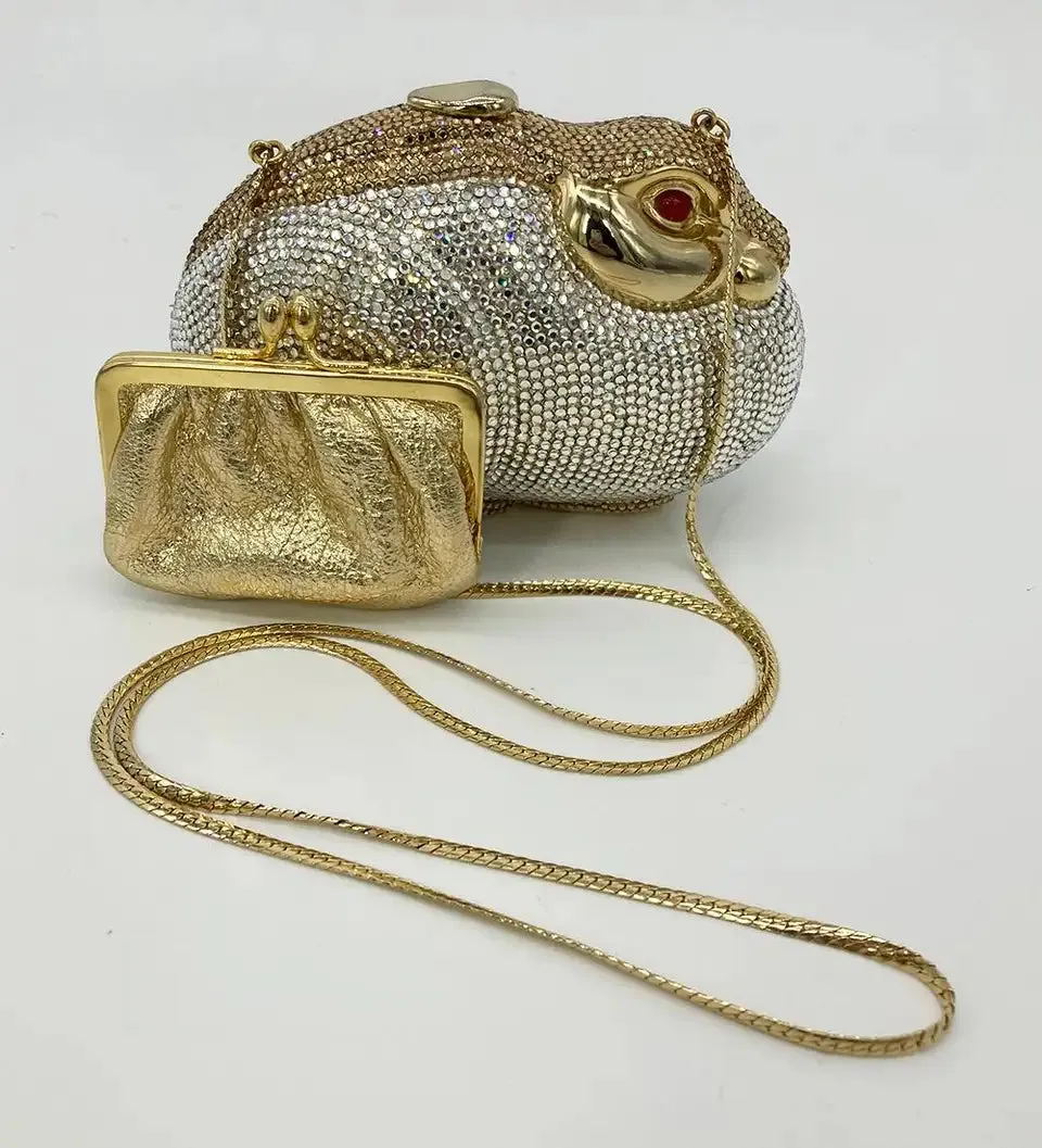 Judith Leiber Swarovski Crystal Rabbit Minaudiere