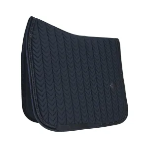 Kentucky Horsewear Saddle Pad Basic Velvet Pearls Dressage, Black