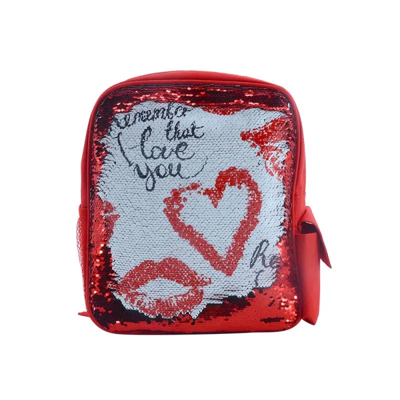 Kids Red Sequin Backpack