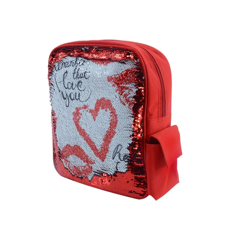 Kids Red Sequin Backpack