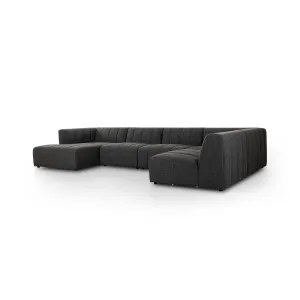 Langham Channeled 5pc Laf Chaise Sectional