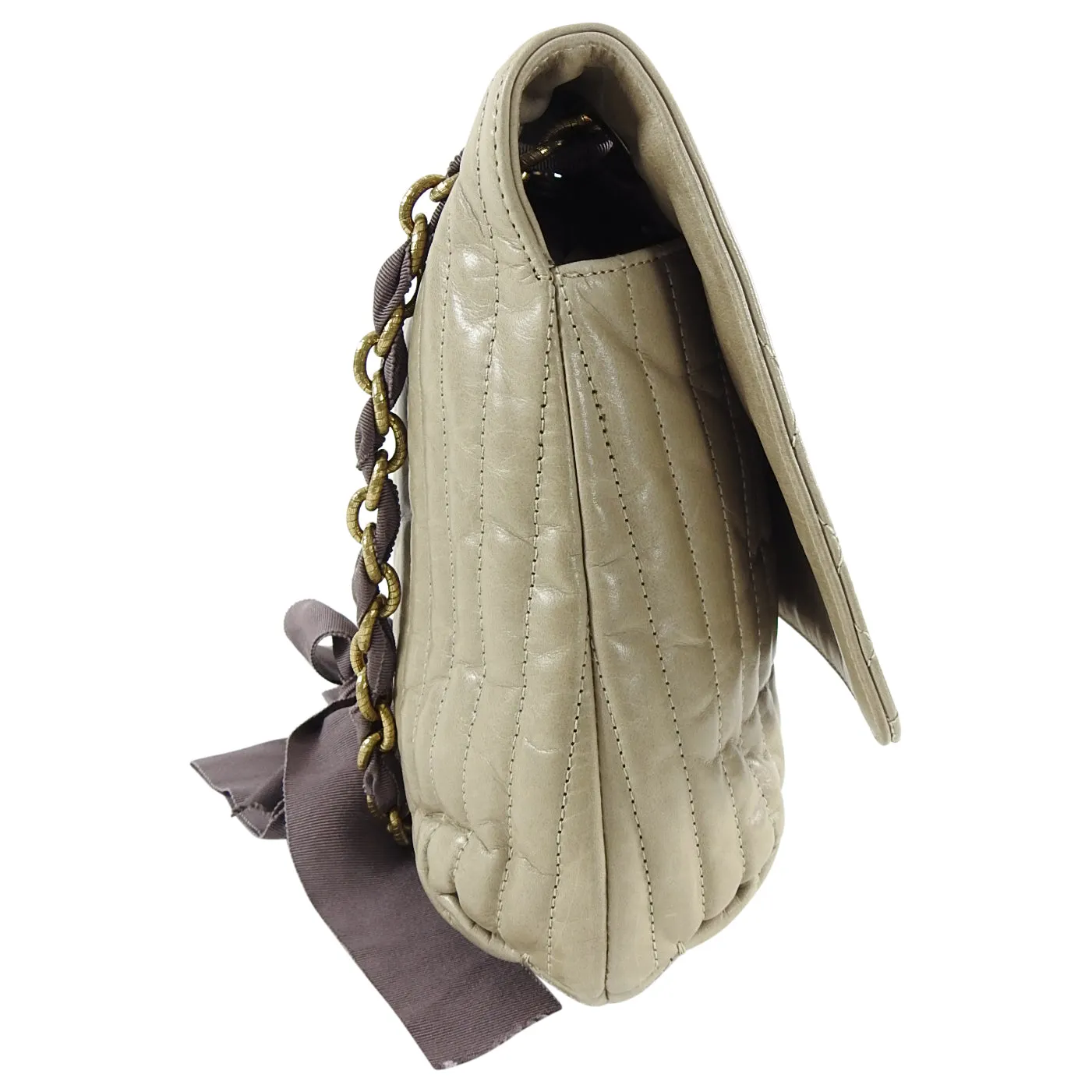 Lanvin Light Taupe Medium Quilted Happy Bag