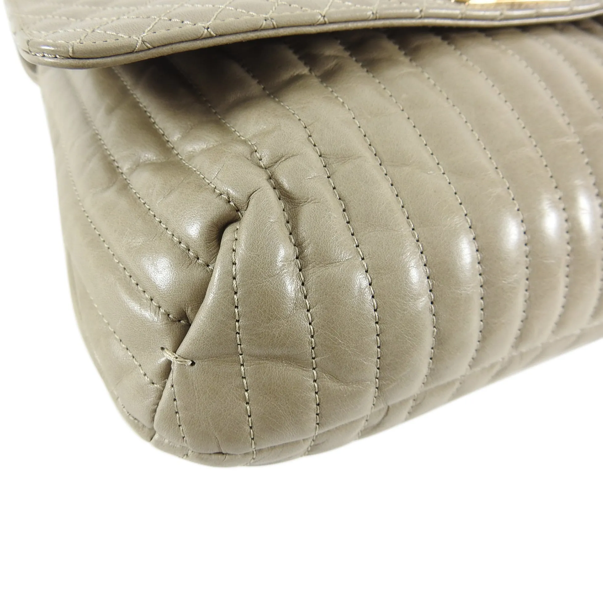 Lanvin Light Taupe Medium Quilted Happy Bag