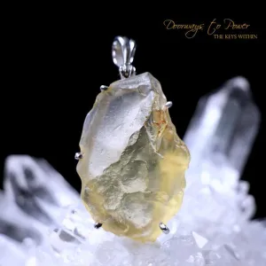 Libyan Desert Glass Pendant  .925 Sterling Silver