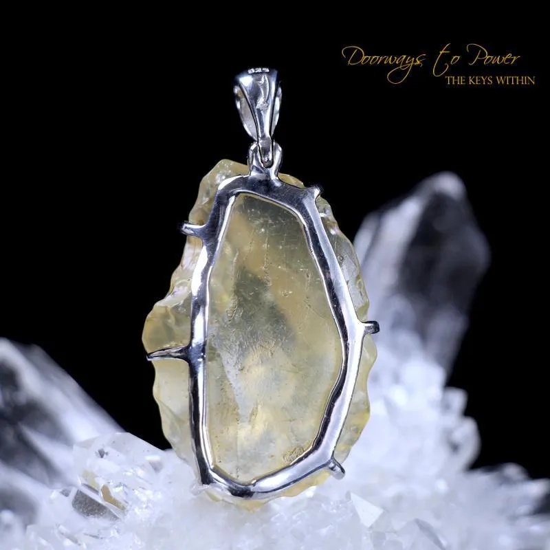 Libyan Desert Glass Pendant  .925 Sterling Silver