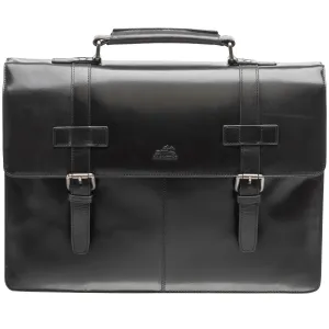 Mancini BUFFALO Double Compartment Briefcase for 15.6” Laptop / Tablet