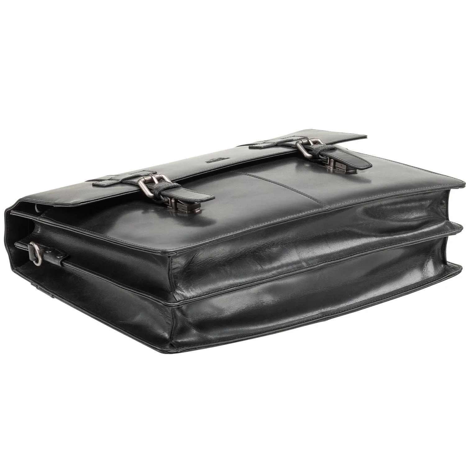 Mancini BUFFALO Double Compartment Briefcase for 15.6” Laptop / Tablet