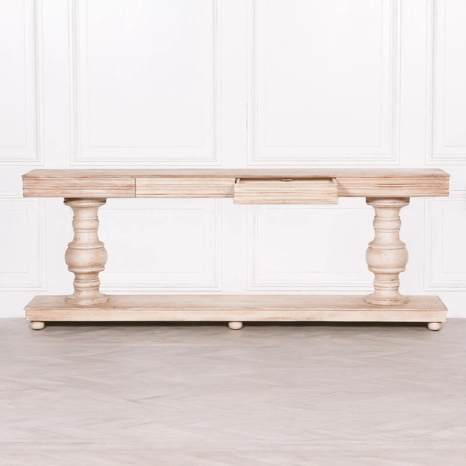 Mango Wood Console Table with Drawers