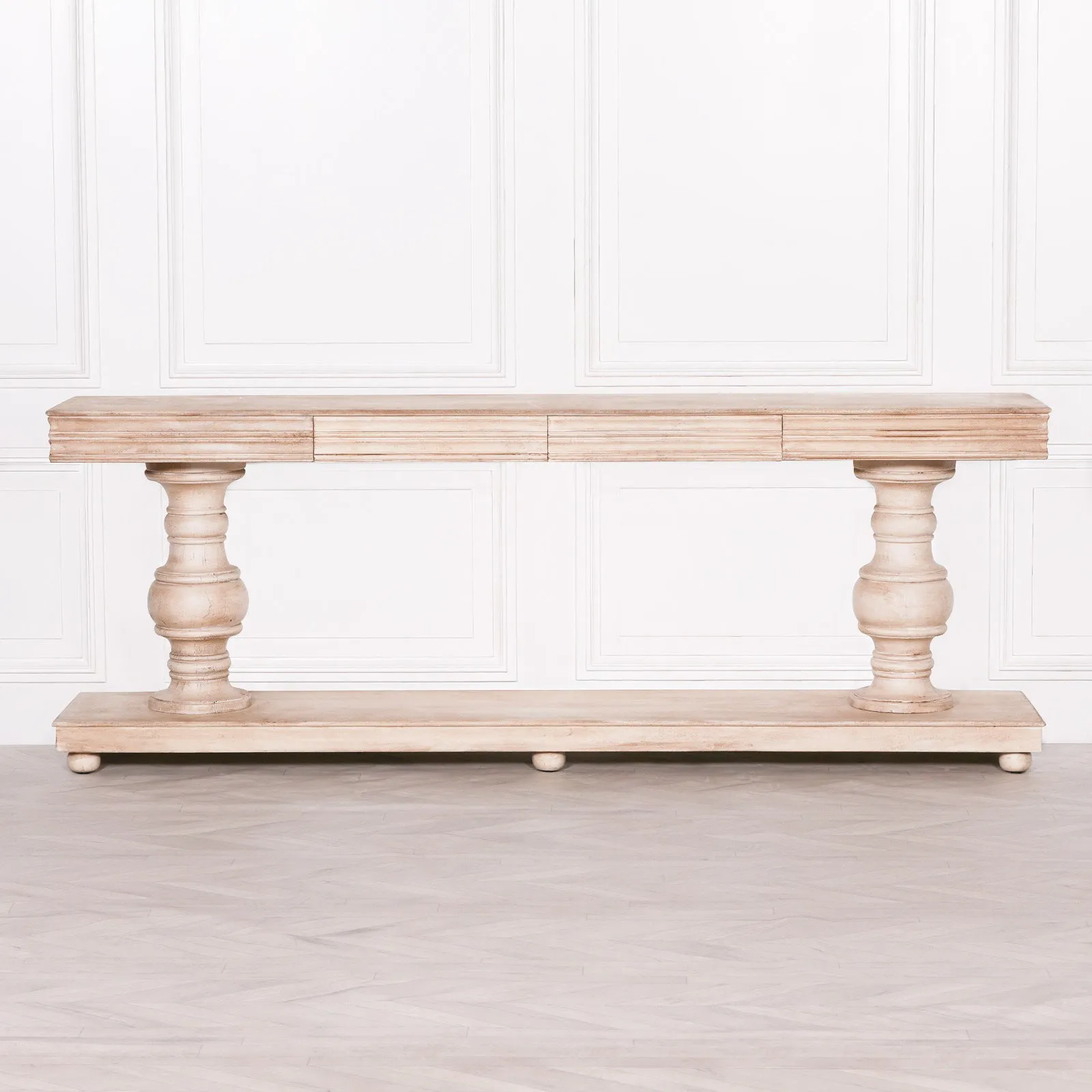 Mango Wood Console Table with Drawers