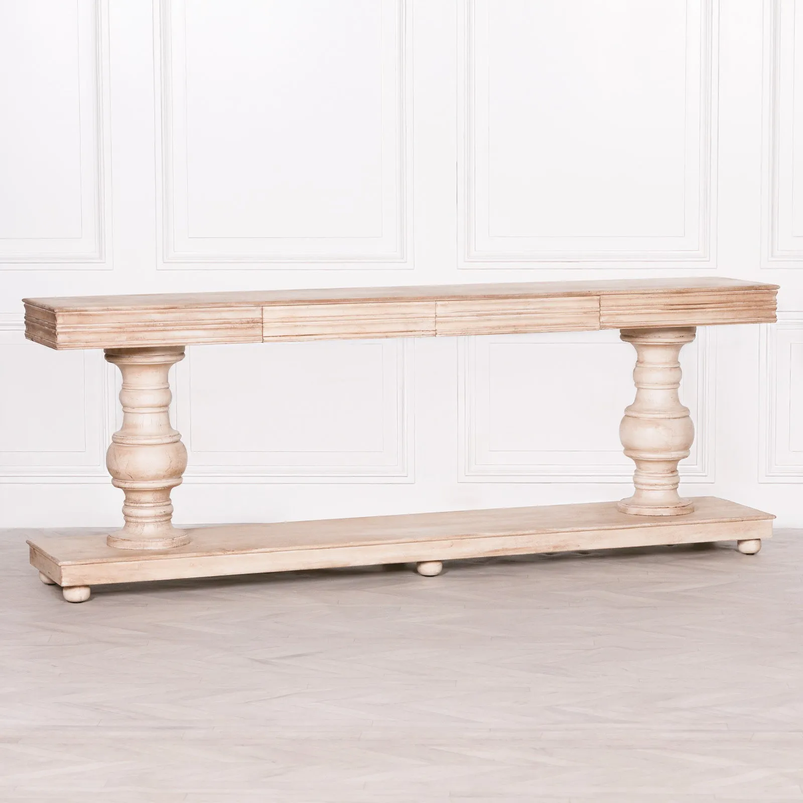 Mango Wood Console Table with Drawers