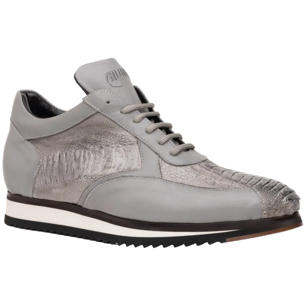 Mauri M770/4 Ostrich Leg/ Nappa Hand Painted Light Grey