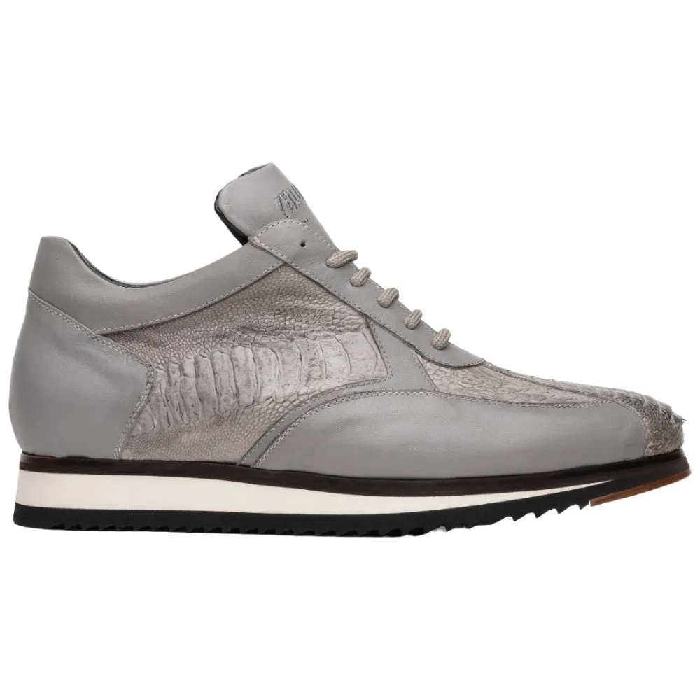 Mauri M770/4 Ostrich Leg/ Nappa Hand Painted Light Grey