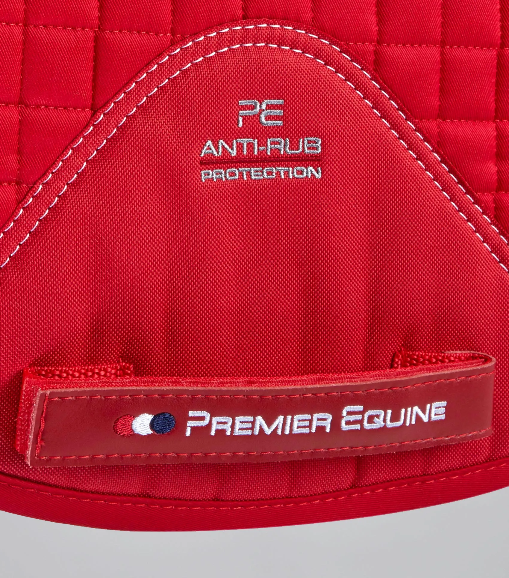 Merino Wool Saddle Pad - GP/Jump Numnah Red/Navy Wool