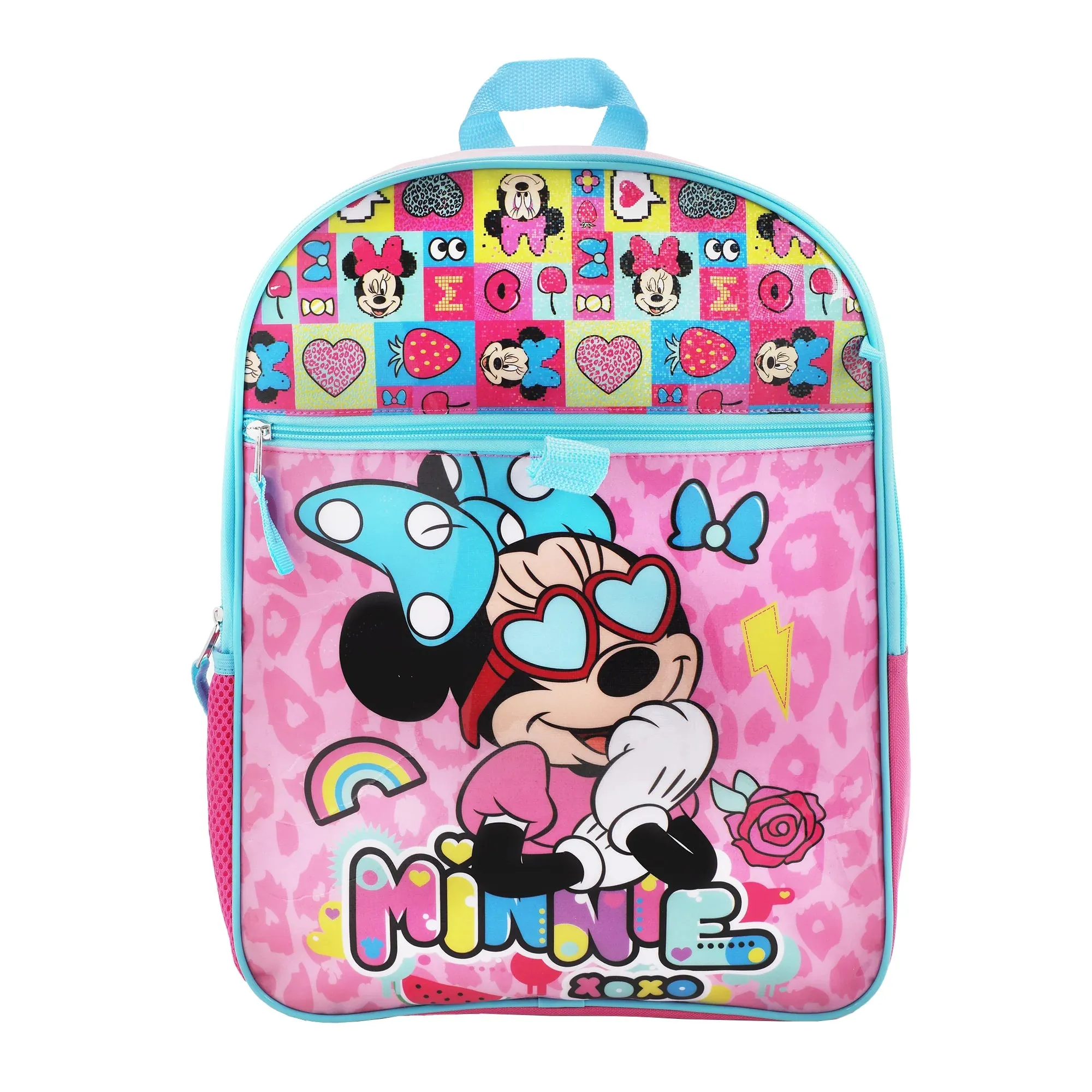 Minnie Mouse XOXO Kids 16" Backpack and Lunch Bag 5 Piece Set