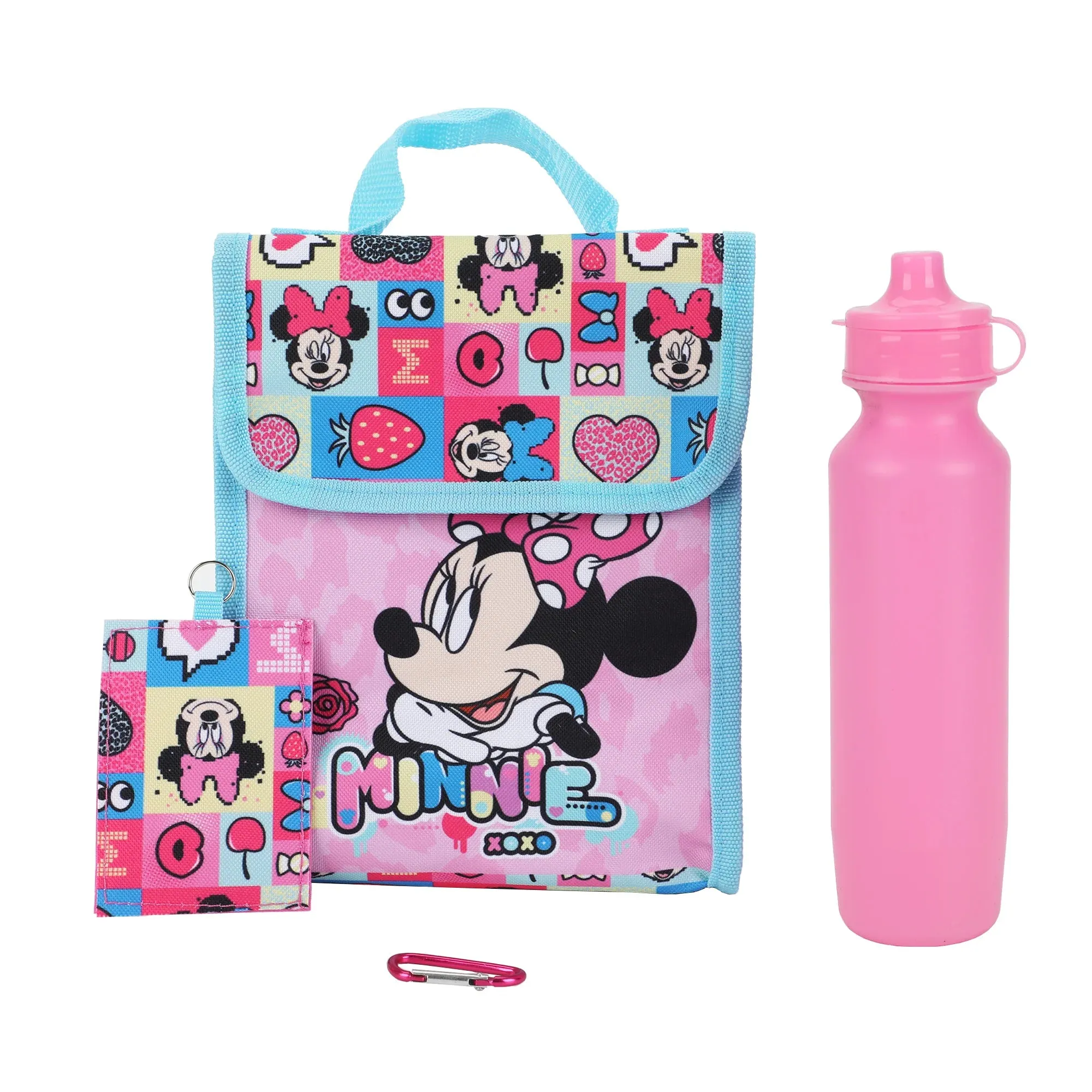 Minnie Mouse XOXO Kids 16" Backpack and Lunch Bag 5 Piece Set