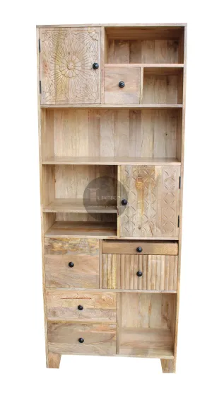 Mix carved design cabinet bookshelf