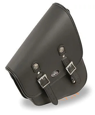 MOTORCYCLE MEDIUM SWING ARM SADDLEBAG TWO STRAP WITH BUFFALO NICKEL RIGHT SIDE