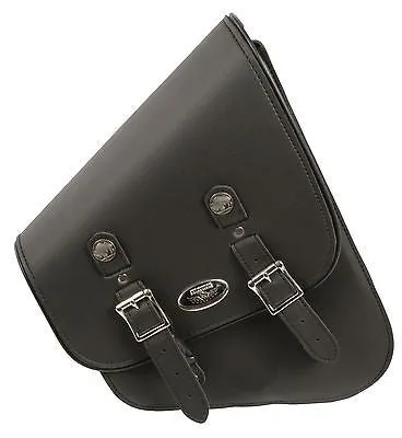 MOTORCYCLE MEDIUM SWING ARM SADDLEBAG TWO STRAP WITH BUFFALO NICKEL RIGHT SIDE