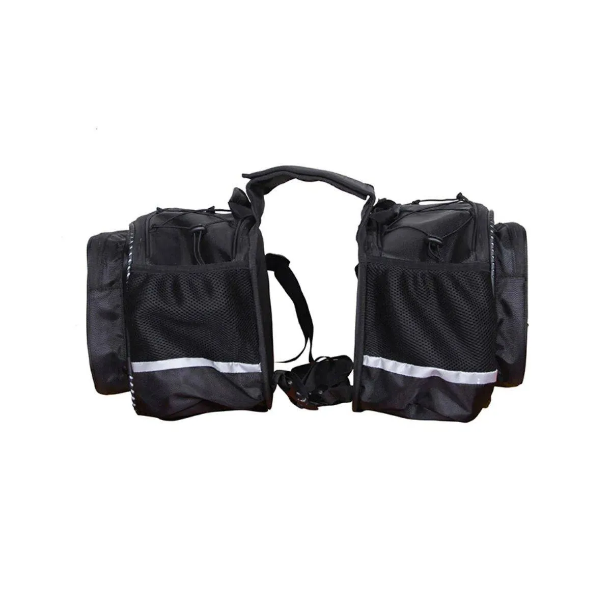 Mustang 50L Saddlebags with Rain Covers & Dry Bags - Black