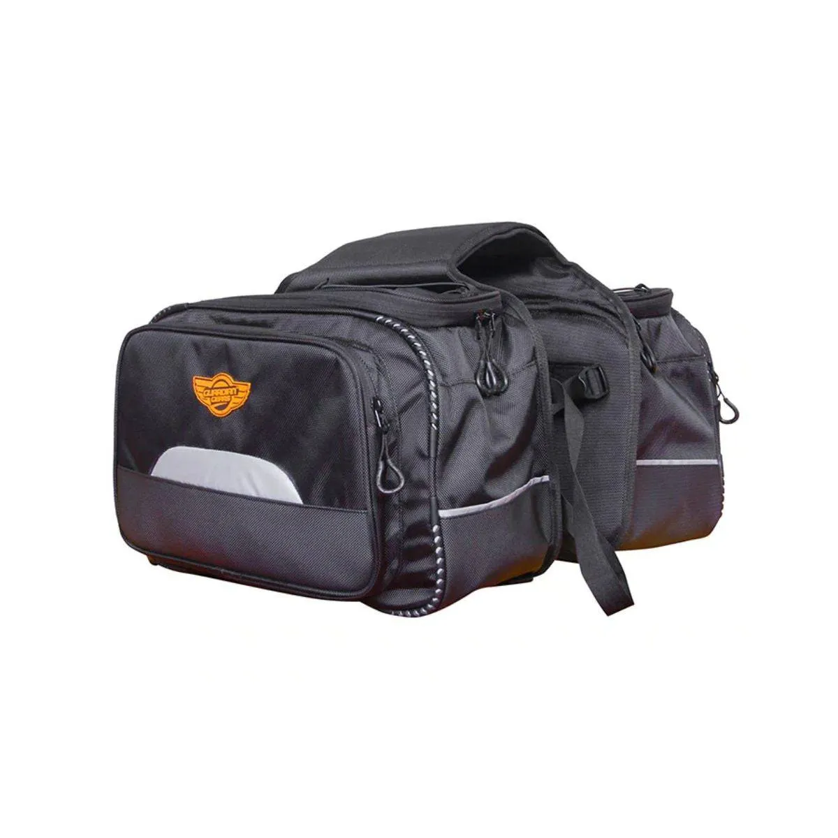 Mustang 50L Saddlebags with Rain Covers & Dry Bags - Black