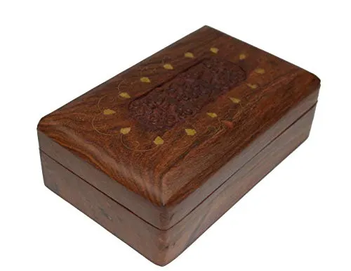 OM SHRI OM Handmade Decorative Jewelry Box Trinket Organizer Table from India