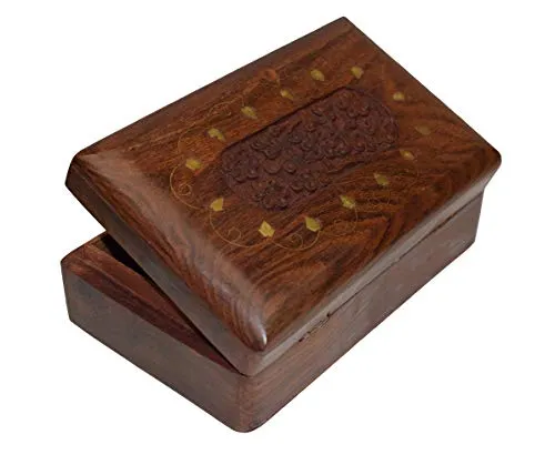 OM SHRI OM Handmade Decorative Jewelry Box Trinket Organizer Table from India