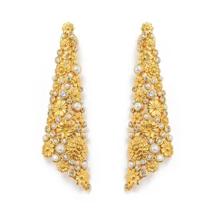 Opaline Perla Earrings By Ekaya Banaras