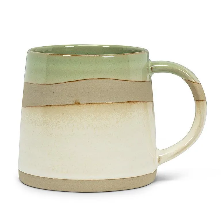 Pastel Green Pottery Mug