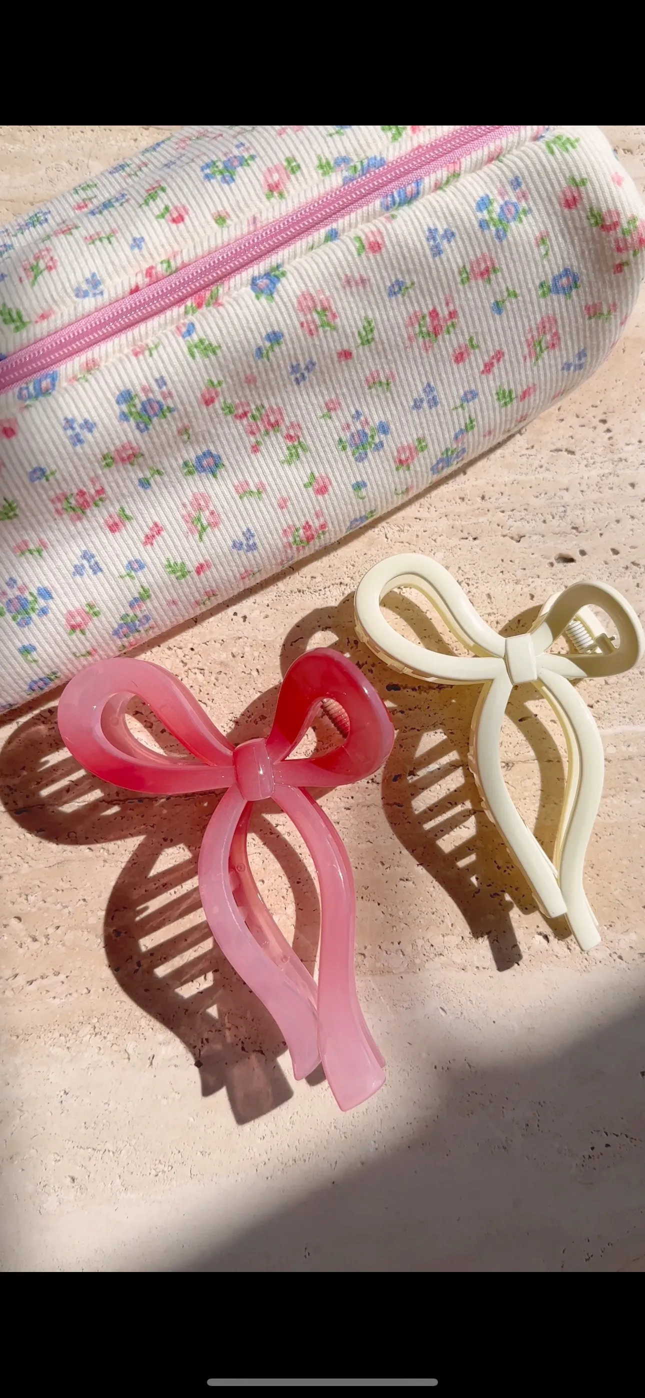 PINK BOW HAIR CLIP