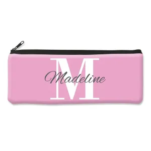 Pink Monogram Pencil Case - Large