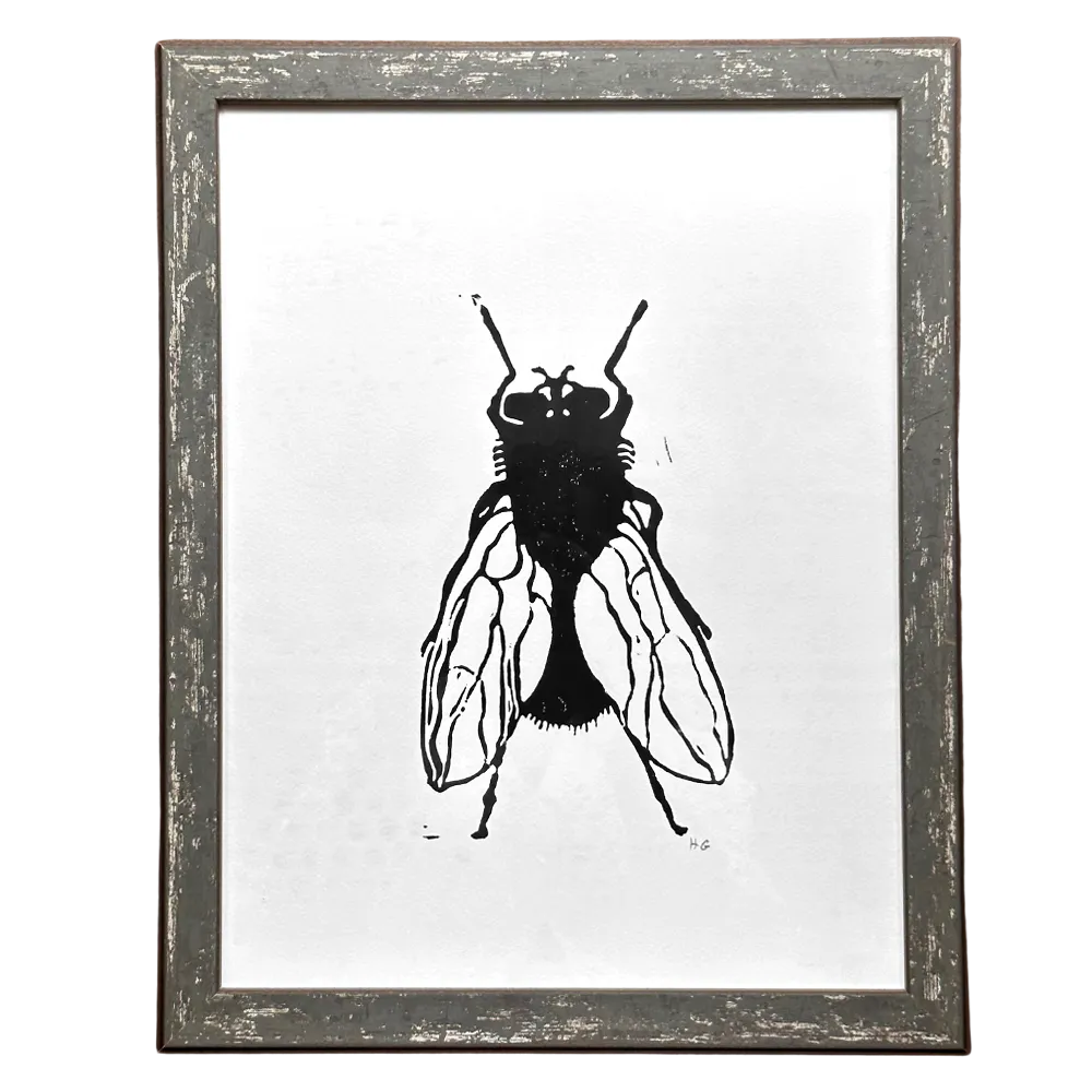 "Fly" in an Hand Painted Custom Frame