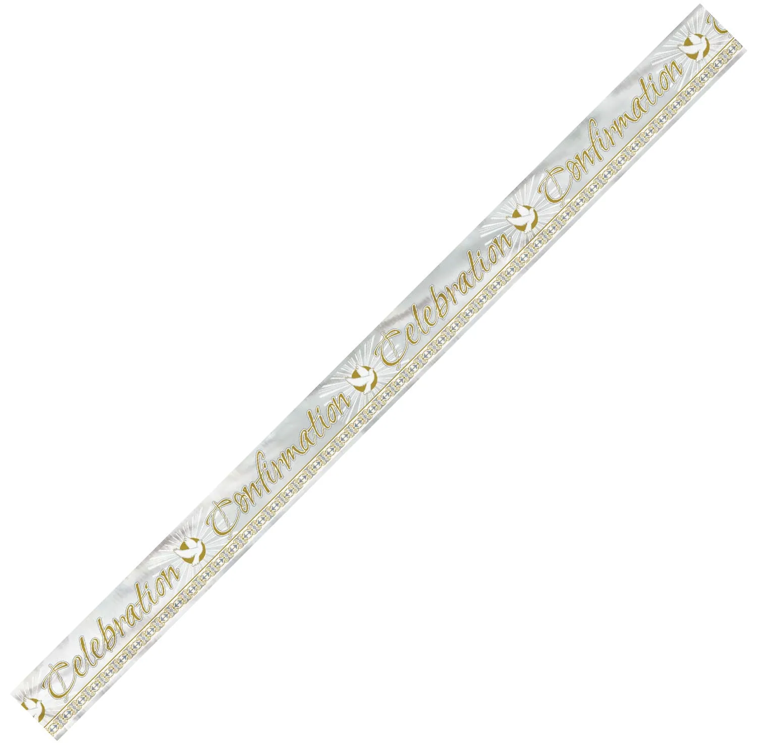 Radiant Cross Gold & Silver Confirmation Foil Banner 3.6m